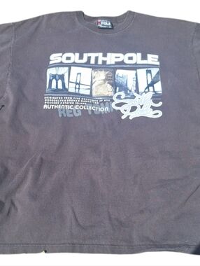Y2K Southpole DJ Hip-Hop T-Shirt Mens XL Black Streetwear Graphic NWT